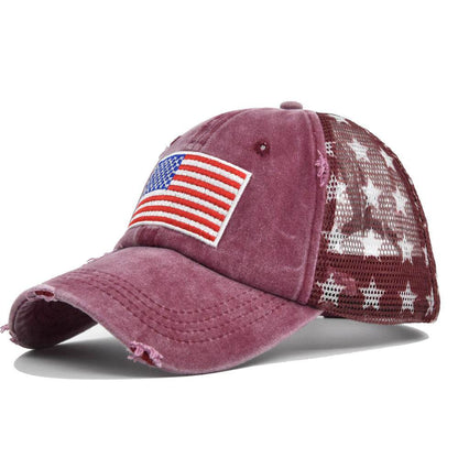 Buycenter American Flag Embroidered Cap - Adjustable Baseball Hat - Buy Center