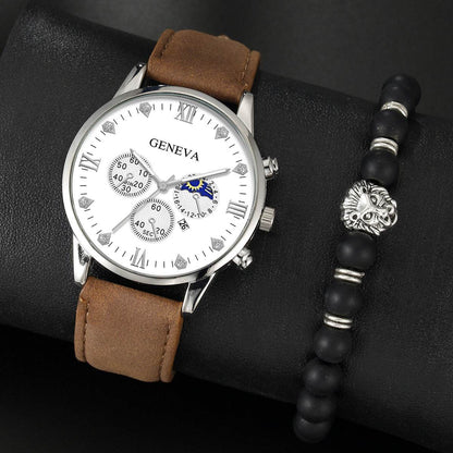 Buy Center Men's Casual Quartz Watch - Stylish Imagination with Imitation Leather Strap - Buy Center
