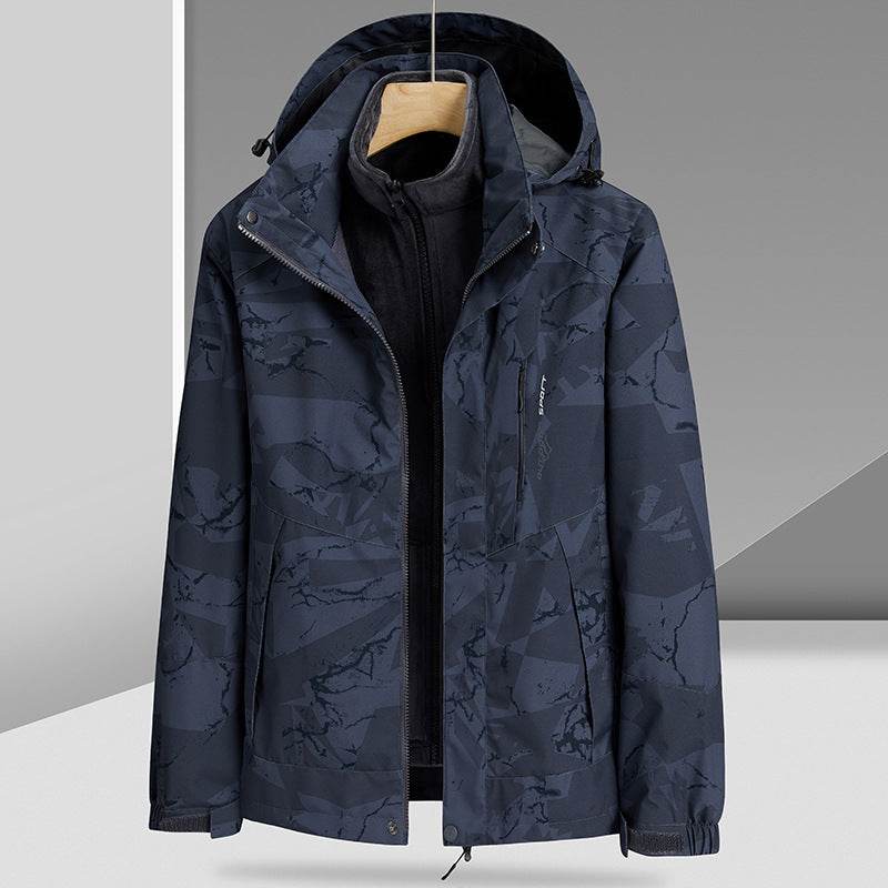 Three-in-One Camouflage Parka - Removable Mink Fur Liner for Outdoors - Buy Center