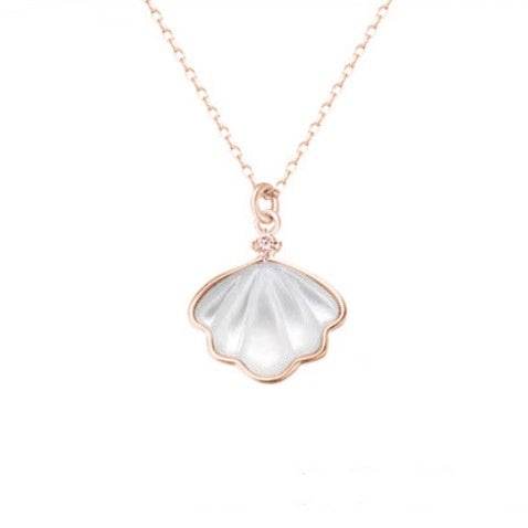 S999 Sterling Silver Shell Necklace - Stylish Clavicle Chain for Women - Buy Center