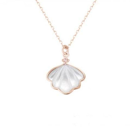 S999 Sterling Silver Shell Necklace - Stylish Clavicle Chain for Women - Buy Center