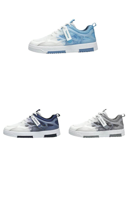 Men's Breathable Thin Mesh Sneakers - Stylish Casual Gradient Vulcanize Shoes - Buy Center
