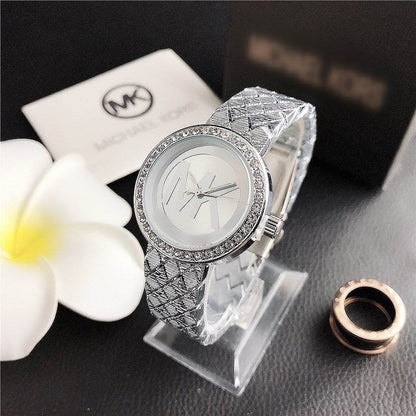 Elegant Diamond Quartz Watch for Women - Stylish Stainless Steel Band - Buy Center