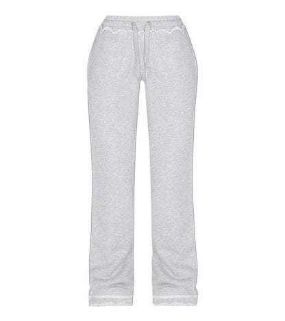 Buycenter Casual Cropped Hoodie Trousers Suit - Light Gray Street Style - Buy Center