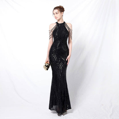 Buycenter Backless Evening Dress - Sequined Party Dress for Women - Buy Center