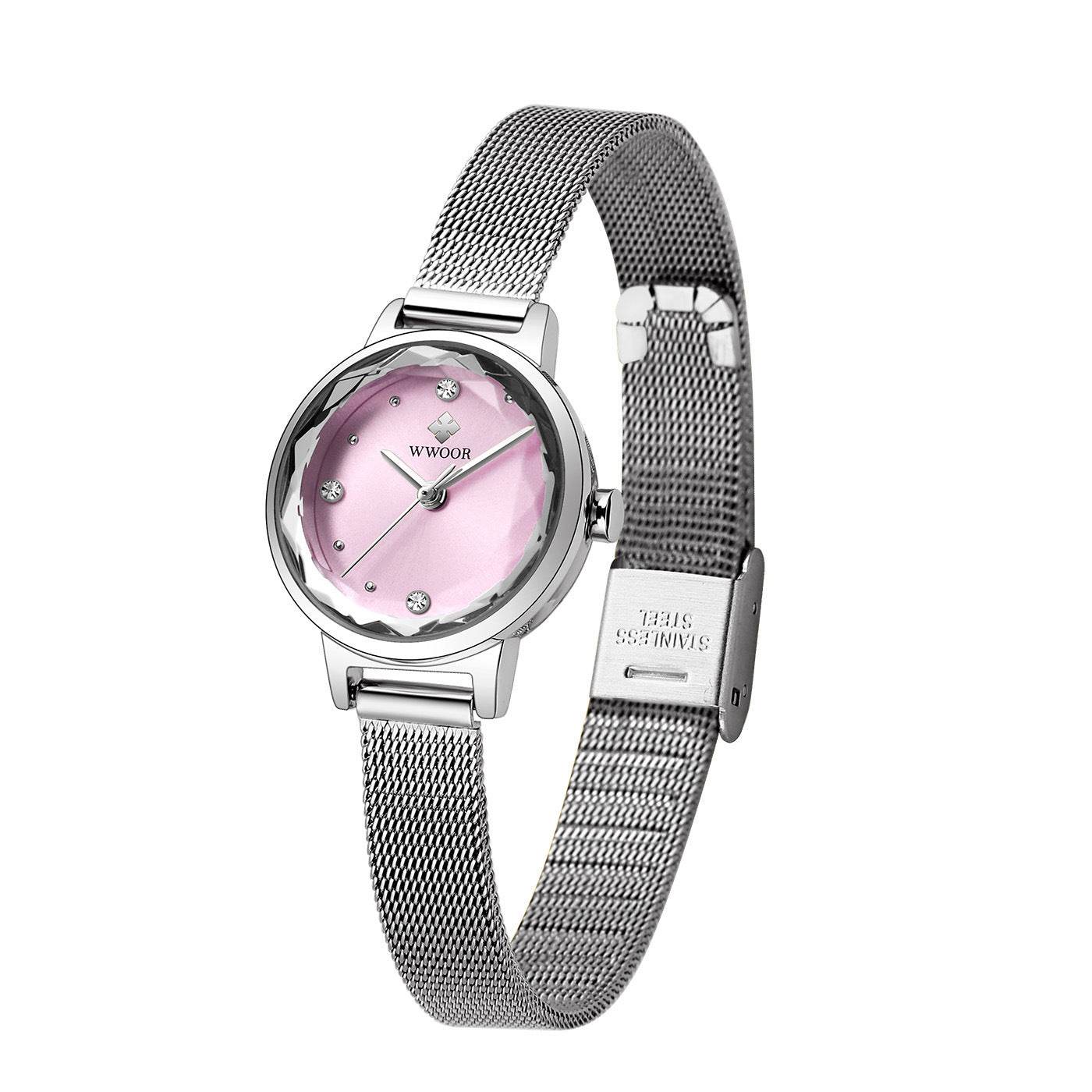 Fashion Simple Women's Quartz Watch - Trendy Mesh Strap & Round Dial - Buy Center
