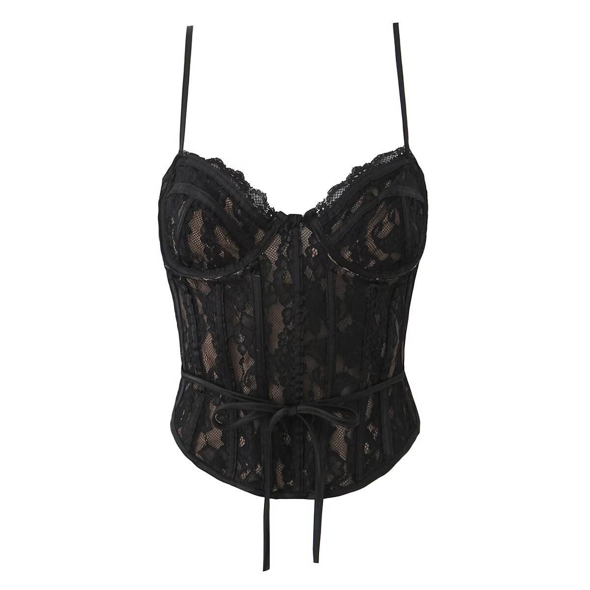 Buycenter Lace Suspender Skirt & Cardigan Set - Elegant 3-Piece Outfit - Buy Center