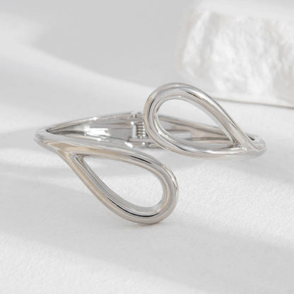 Elegant Metal Irregular Glossy Spring Bracelet & Ring Jewelry Set - Buy Center