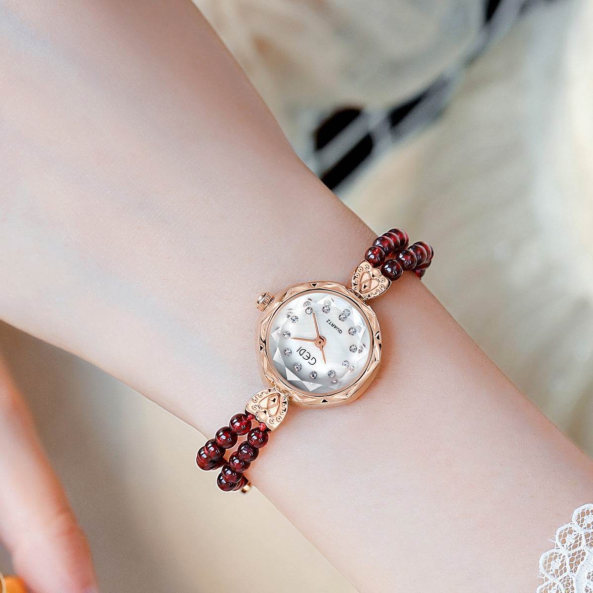 Women's Luxury Pearls Strap Watch - Unique Round Beads, Modern Style - Buy Center