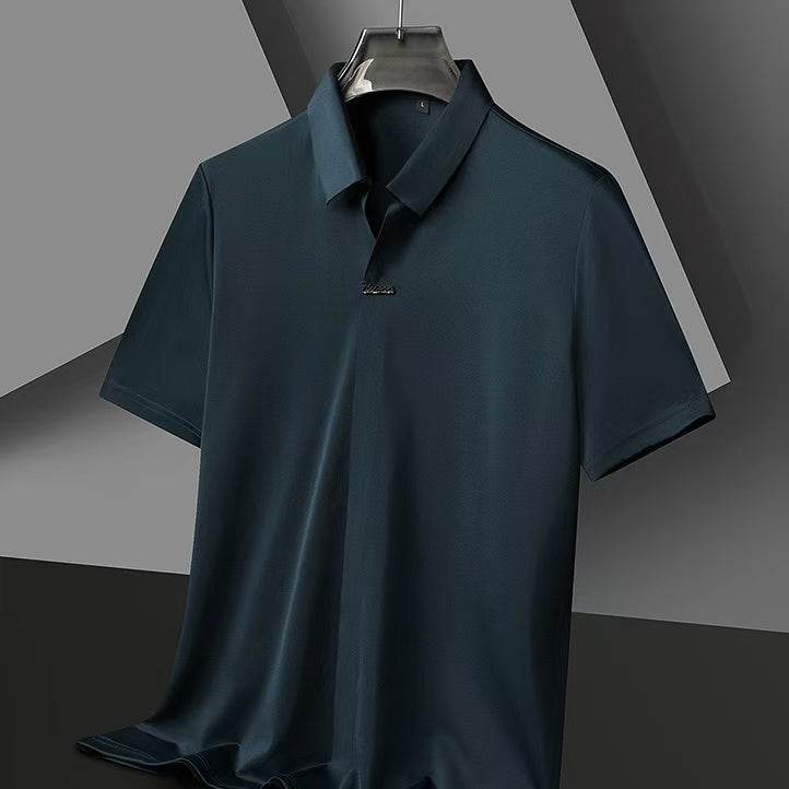 Summer High-Grade T-Shirt - Loose Elastic Polo for Business Casual Style - Buy Center
