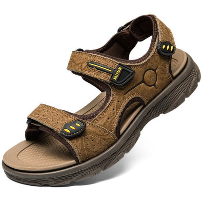Men's Leather Sandals - Premium Summer Beach Shoes for Outdoor Leisure - Buy Center