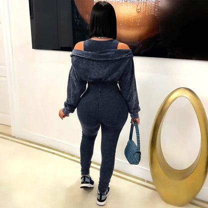 European American Fashion Women's Jumpsuit - Long Sleeve, High Waist Style - Buy Center