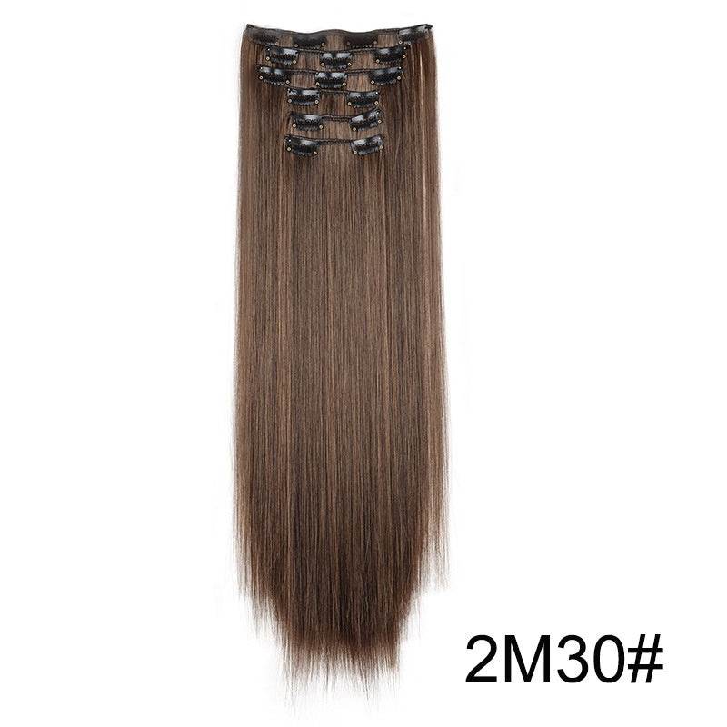 Durable Long Straight Wig Extensions Set - 6-Piece Human Hair Collection - Buy Center