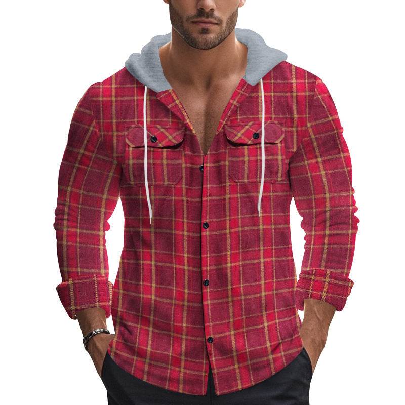 Buycenter Men's Plaid Shirt - Retro Fashion for Autumn & Winter 2025 - Buy Center