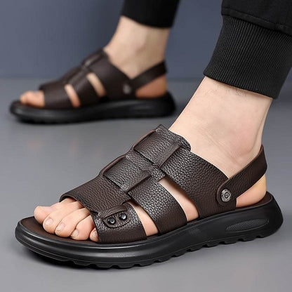 Buycenter Outdoor Non-Slip Slippers - Casual Fish Mouth Design for Men - Buy Center