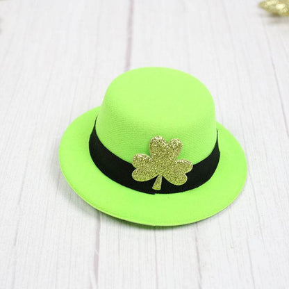 Buycenter Green Shamrock Top Hat Decoration - Irish Festival Style - Buy Center