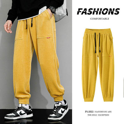 Men's Plus-Size Corduroy Casual Pants - Loose Wide Leg for Autumn Style - Buy Center