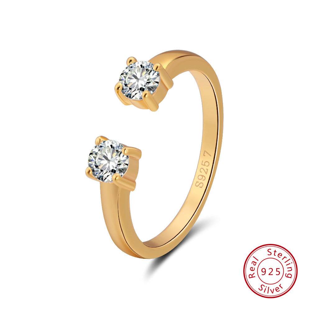 Sterling Silver Temperament Ring - Adjustable Modern Design for Every Occasion - Buy Center