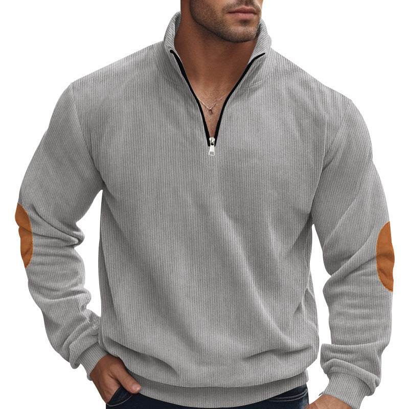 Buycenter Men's Embroidered Corduroy Pullover - Stylish & Loose Fit - Buy Center