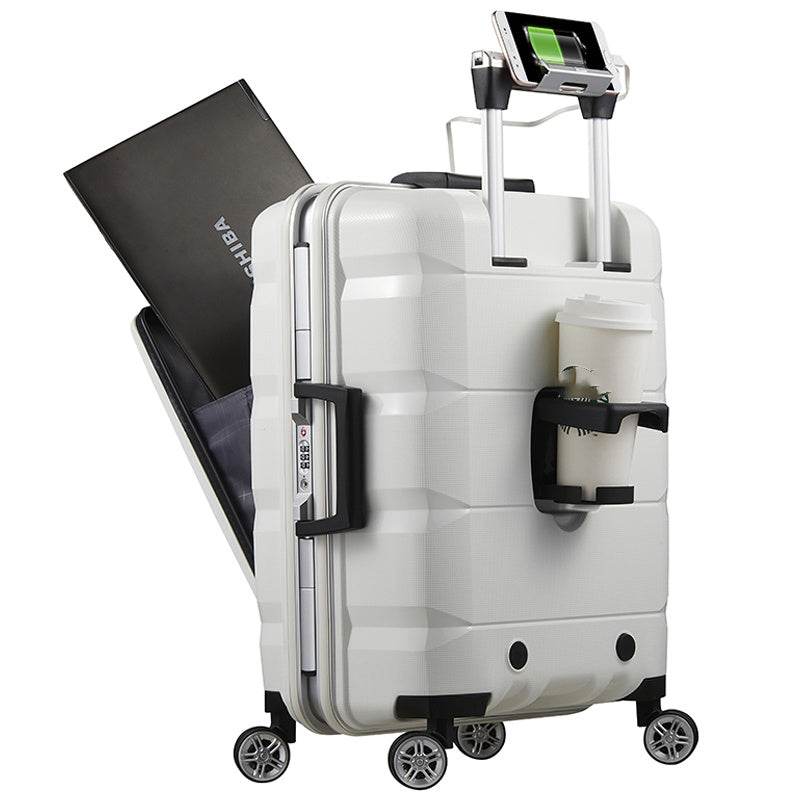 Multifunctional 20-Inch Aluminum Frame Luggage - USB Charging & TSA Lock - Buy Center