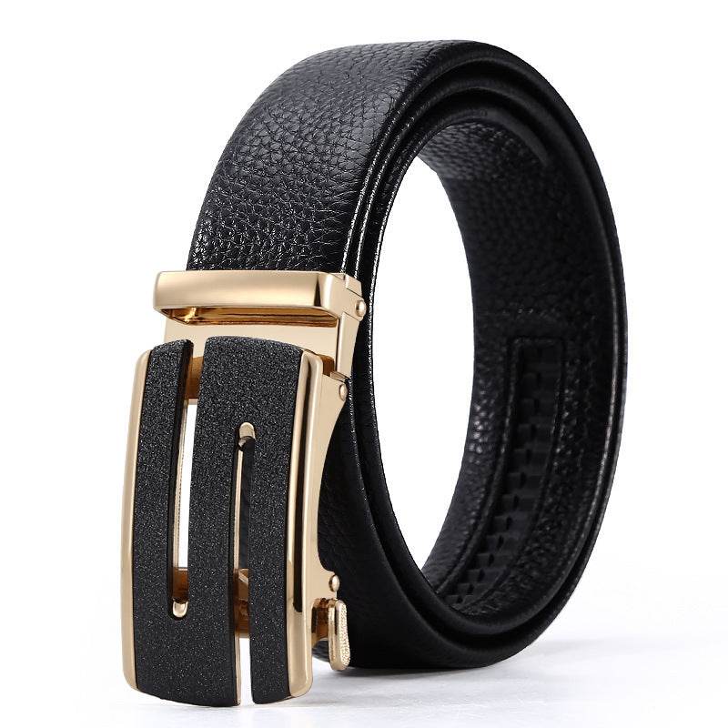 Men's Automatic Leather Buckle Belt - Premium Stylish Business Accessory - Buy Center