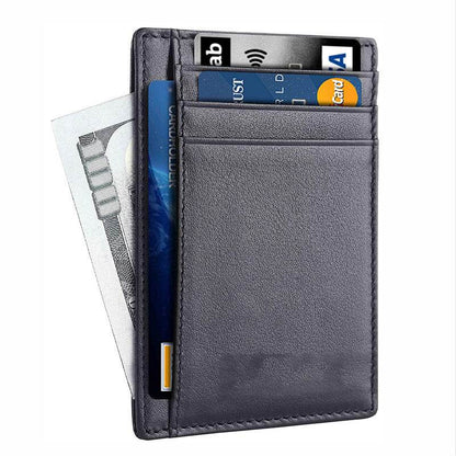 Men's Genuine Leather Anti-Theft Card Holder - Stylish & Secure Wallet - Buy Center