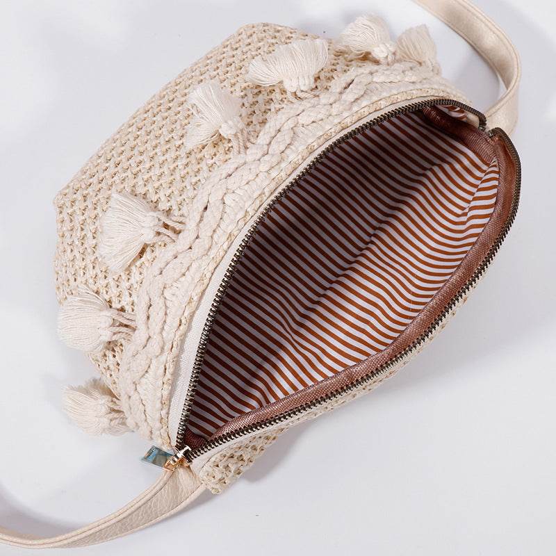 Buycenter Mini Straw Cross Body Bag - Fashionable Chest Bag for Travel - Buy Center