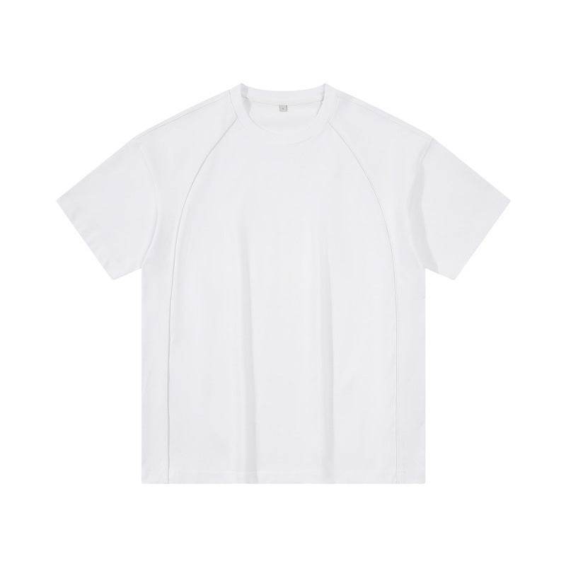 Men's Pure Cotton Short Sleeve T-Shirt - Solid Color, Japanese Style - Buy Center