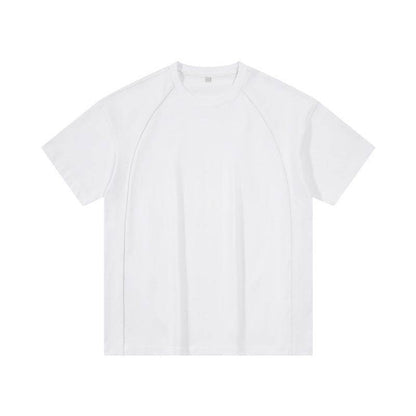 Men's Pure Cotton Short Sleeve T-Shirt - Solid Color, Japanese Style - Buy Center