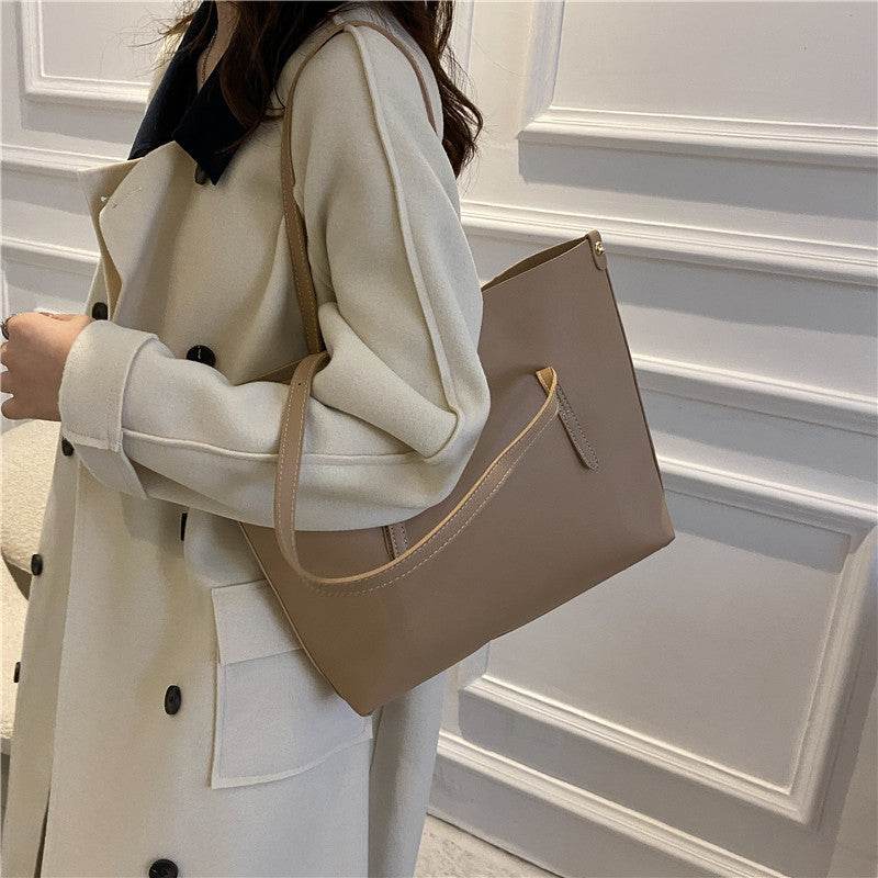 Vintage One-Shoulder Commuter Bag - Trendy Tote for Autumn & Winter - Buy Center