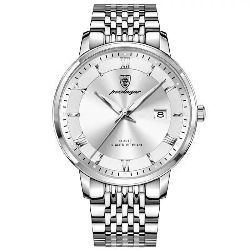 Men's Waterproof Quartz Watch - Luminous Display & Calendar Function - Buy Center