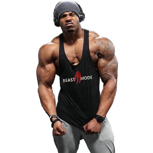Men's Summer Muscle Vest - Casual Cotton Tank Top with Print Design - Buy Center