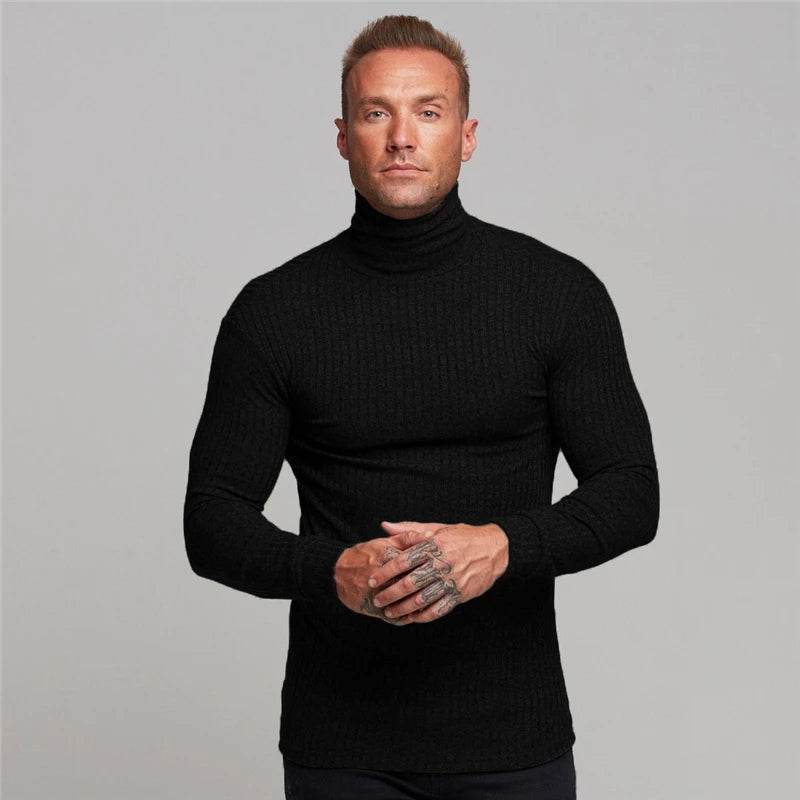 New Fashion Winter Hooded Sweater Men Warm Turtleneck Mens Sweaters Slim Fit Pullover Men Classic Sweter Men Knitwear Pull Homme - Buy Center