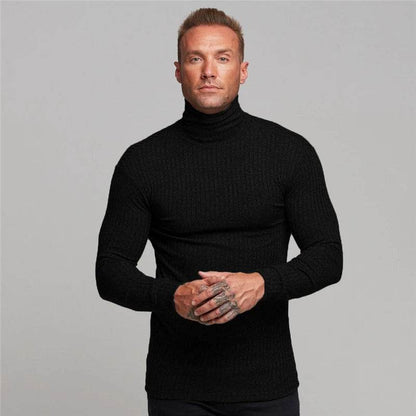 New Fashion Winter Hooded Sweater Men Warm Turtleneck Mens Sweaters Slim Fit Pullover Men Classic Sweter Men Knitwear Pull Homme - Buy Center