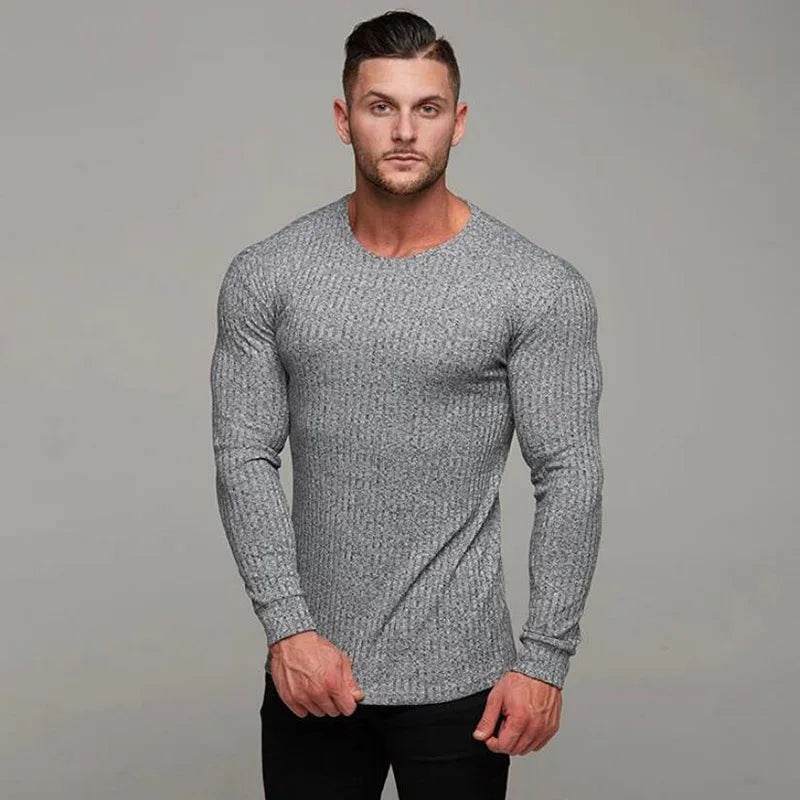 Muscleguys Casual Slim Fit Sweater - Men's Long Sleeve Pullover - Buy Center