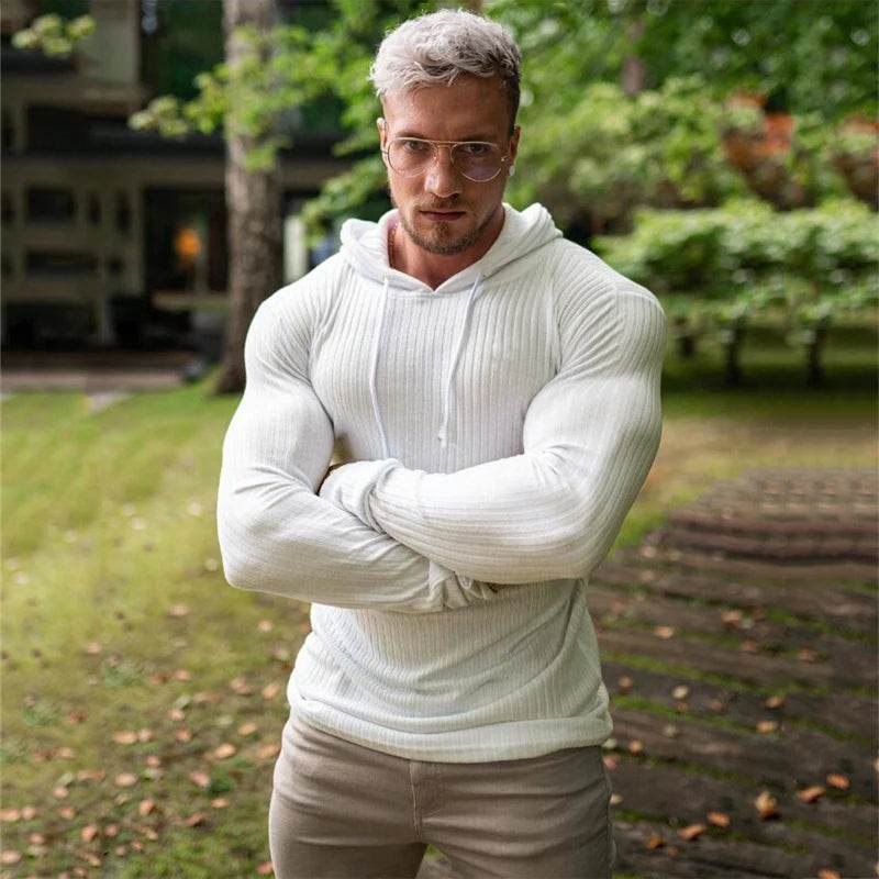New Fashion Winter Hooded Sweater Men Warm Turtleneck Mens Sweaters Slim Fit Pullover Men Classic Sweter Men Knitwear Pull Homme - Buy Center