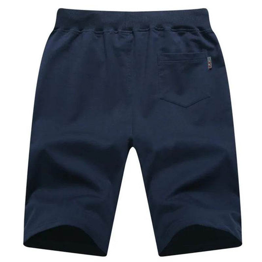 FAVOCENT Men's Casual Cotton Shorts - Solid Drawstring Beach Wear - Buy Center