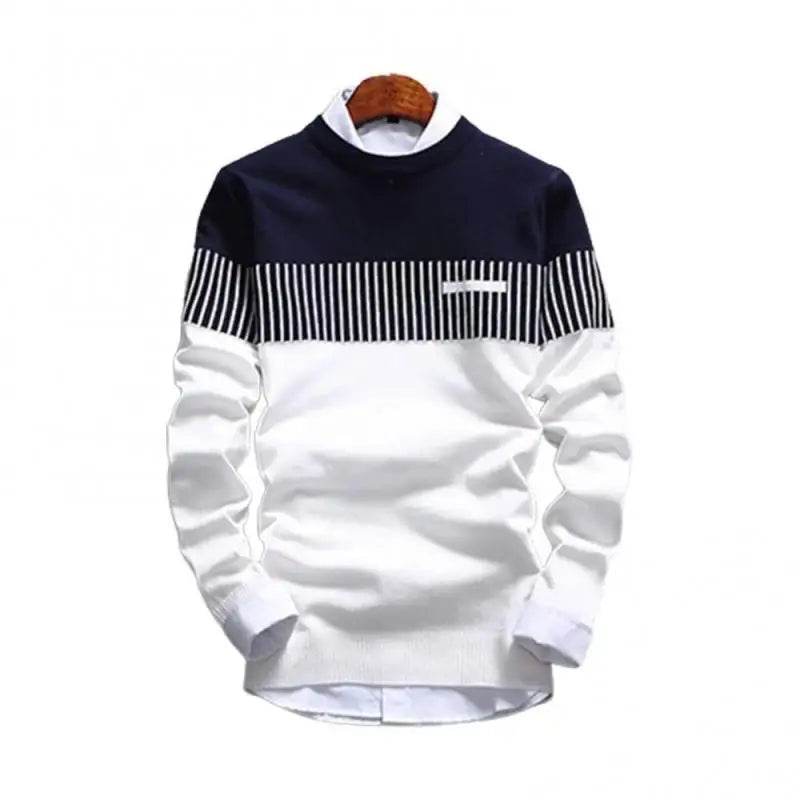 New Autumn Pullovers Men Fashion Stripe Causal Knitted Sweaters Pullovers Mens Slim Fit O Neck Knitwear Mens Brand Clothing 2023 - Buy Center