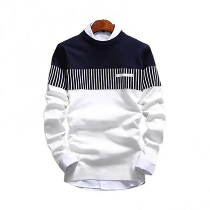 New Autumn Pullovers Men Fashion Stripe Causal Knitted Sweaters Pullovers Mens Slim Fit O Neck Knitwear Mens Brand Clothing 2023 - Buy Center