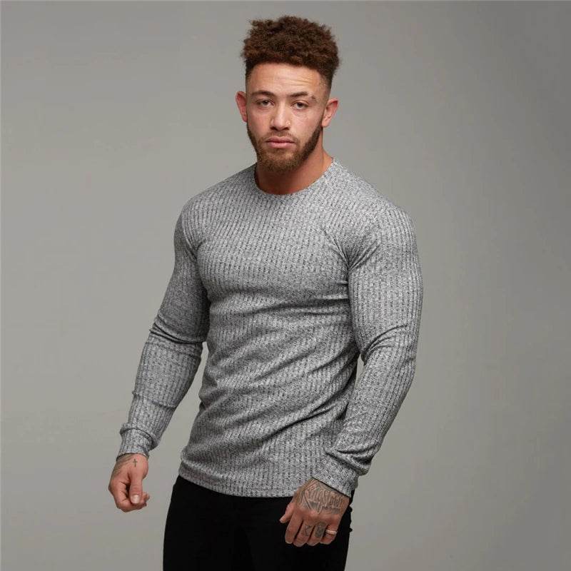 New Spring Fitness Hooded Sweaters Men Warm Turtleneck Sweaters Slim Fit Sports Pullover Men Sweater Gym Knitwear Pull Homme - Buy Center