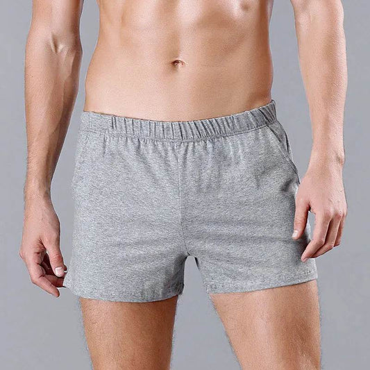 Men's Cotton Pajama Shorts - Casual Solid Sleepwear for Summer - Buy Center