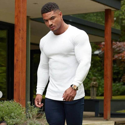 Muscleguys Casual Slim Fit Sweater - Men's Long Sleeve Pullover - Buy Center