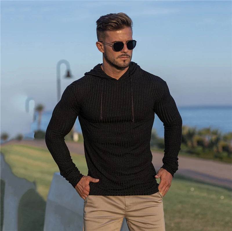 New Fashion Winter Hooded Sweater Men Warm Turtleneck Mens Sweaters Slim Fit Pullover Men Classic Sweter Men Knitwear Pull Homme - Buy Center