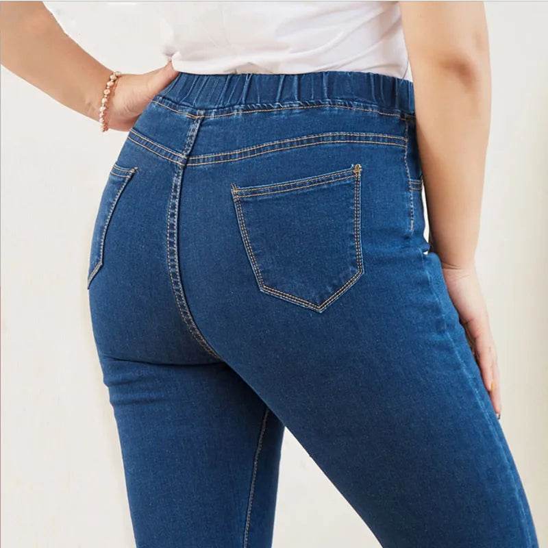 AAIQIQI Plus Size High Waist Skinny Jeans - Elastic Waist for Curvy Women - Buy Center