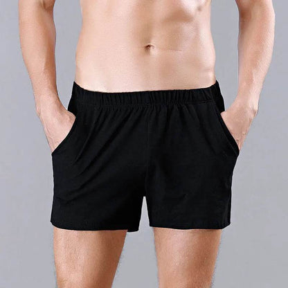 Men's Cotton Pajama Shorts - Casual Solid Sleepwear for Summer - Buy Center