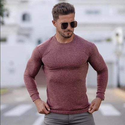 New Spring Fitness Hooded Sweaters Men Warm Turtleneck Sweaters Slim Fit Sports Pullover Men Sweater Gym Knitwear Pull Homme - Buy Center