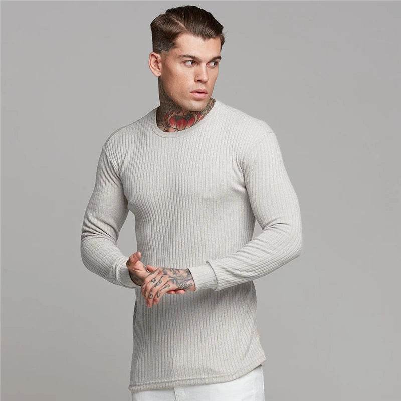 New Spring Fitness Hooded Sweaters Men Warm Turtleneck Sweaters Slim Fit Sports Pullover Men Sweater Gym Knitwear Pull Homme - Buy Center