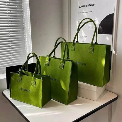 Stylish Women's Large Capacity Felt Handbag for Travel & Daily Use - Buy Center