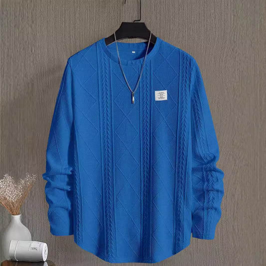 Japanese Retro Men's Pullover Sweater - Casual Long Sleeve, Loose Fit - Buy Center