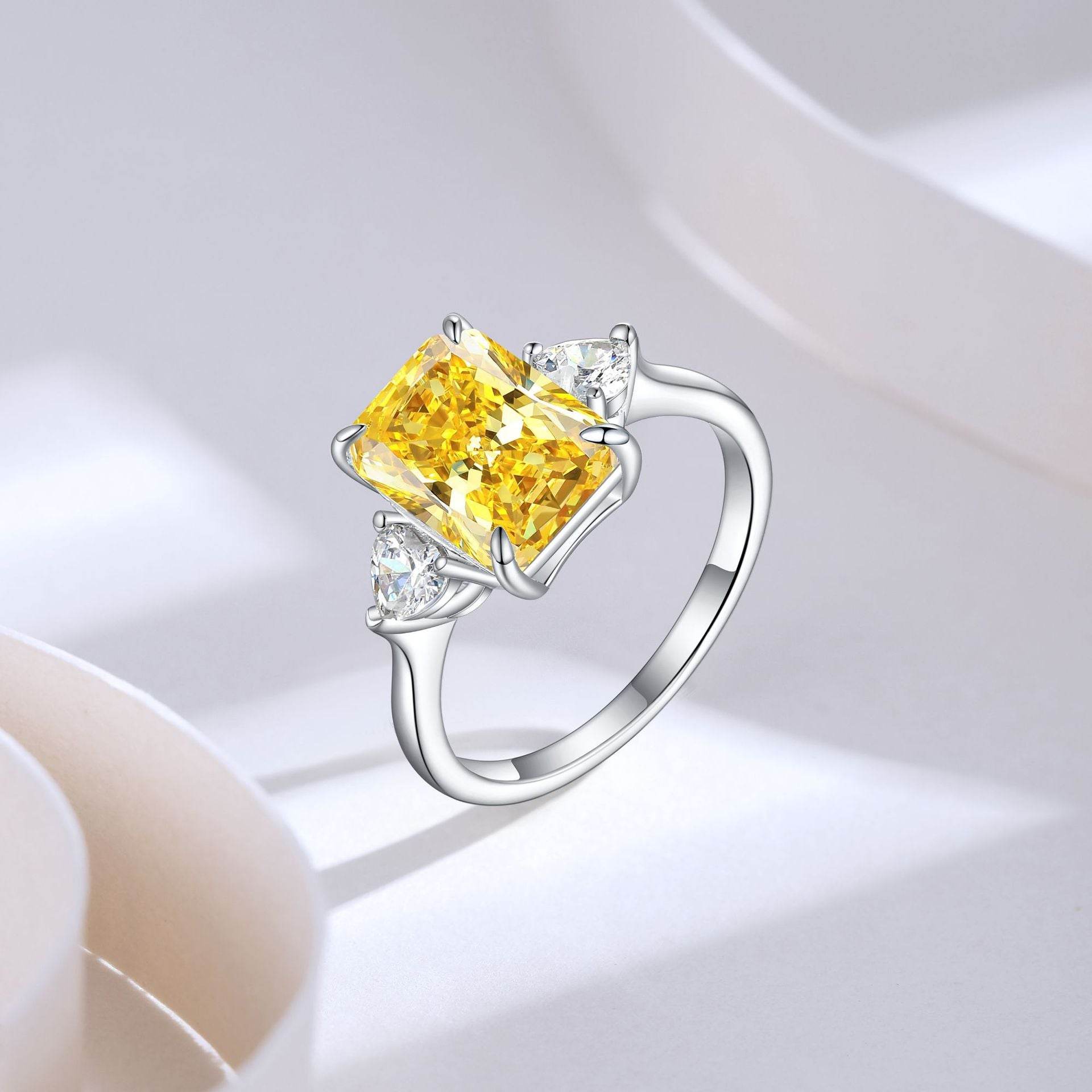 Buycenter S925 Colorful Rhinestone Ring - Stylish Women's Jewelry - Buy Center
